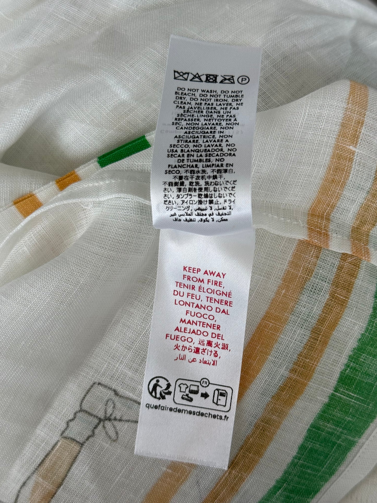 Casablanca White & Multicolor Tennis Play Button Up Shirt