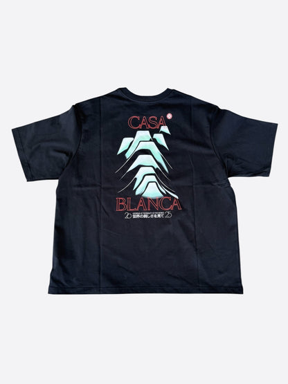 Casablanca Black & Multicolor Frosty Mountain Graphic T-Shirt