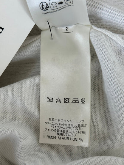 Louis Vuitton White & Blue Ice Logo Intarsia T-Shirt