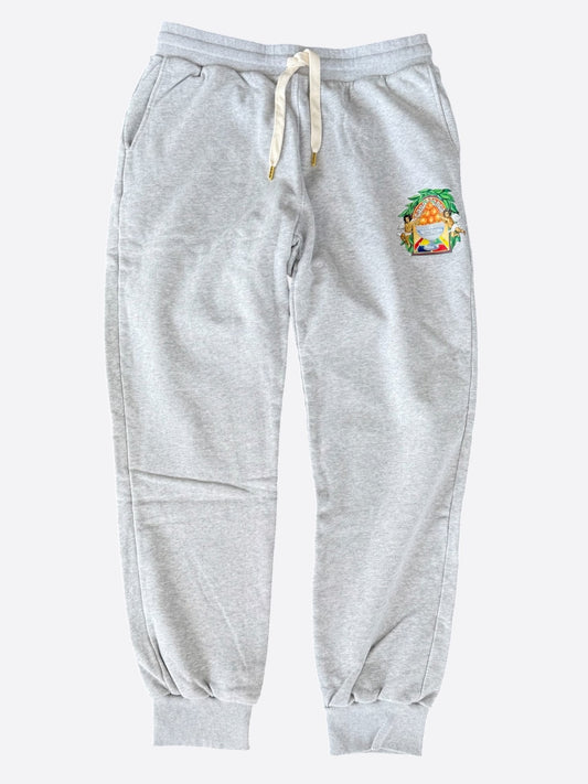 Casablanca Grey & Multicolor Triomphe D'Orange Logo Sweatpants