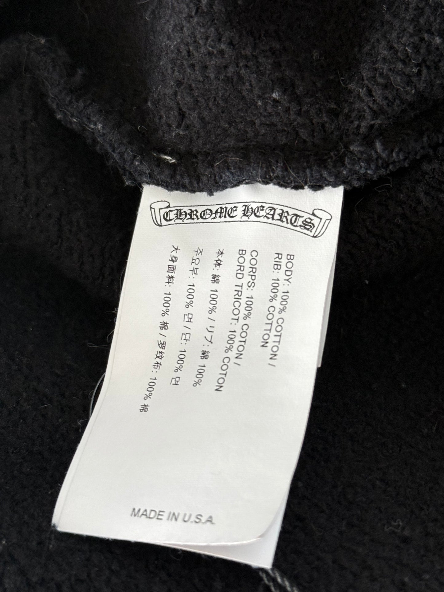 Chrome Hearts Black & White Triple Cross Embroidered Hoodie