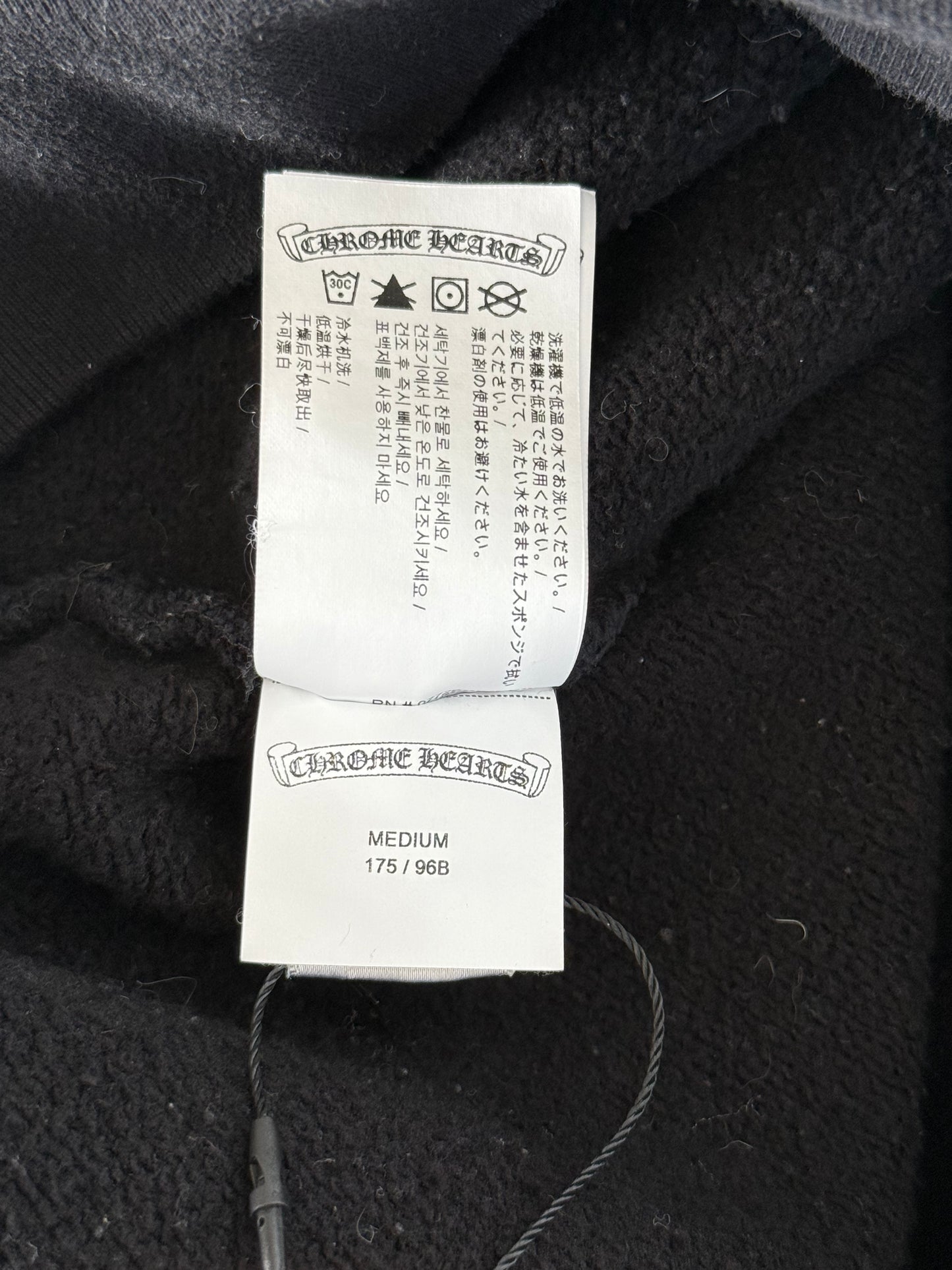Chrome Hearts Black & White Triple Cross Embroidered Hoodie