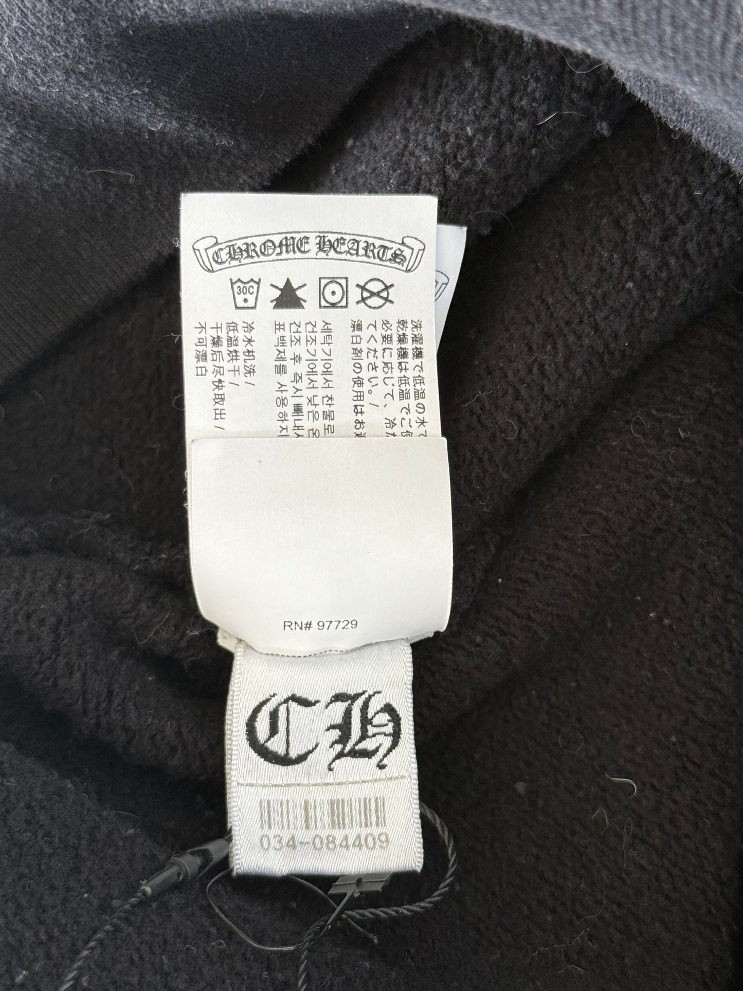 Chrome Hearts Black & White Triple Cross Embroidered Hoodie