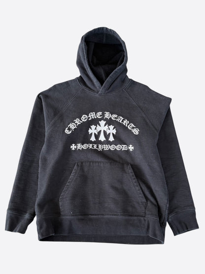 Chrome Hearts Black & White Triple Cross Embroidered Hoodie