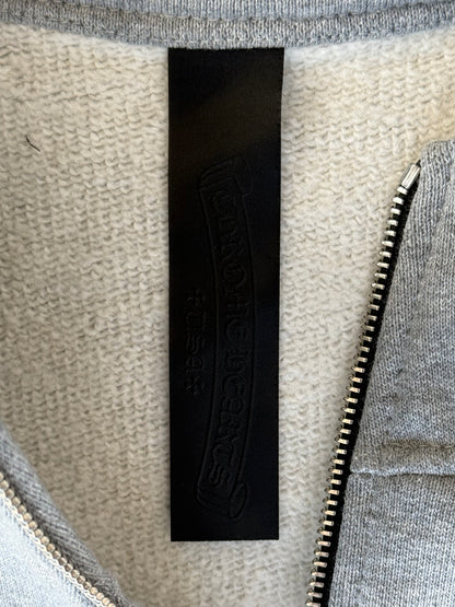 Chrome Hearts Grey & Black Triple Cross Paper Jam Quarter Zip Sweater