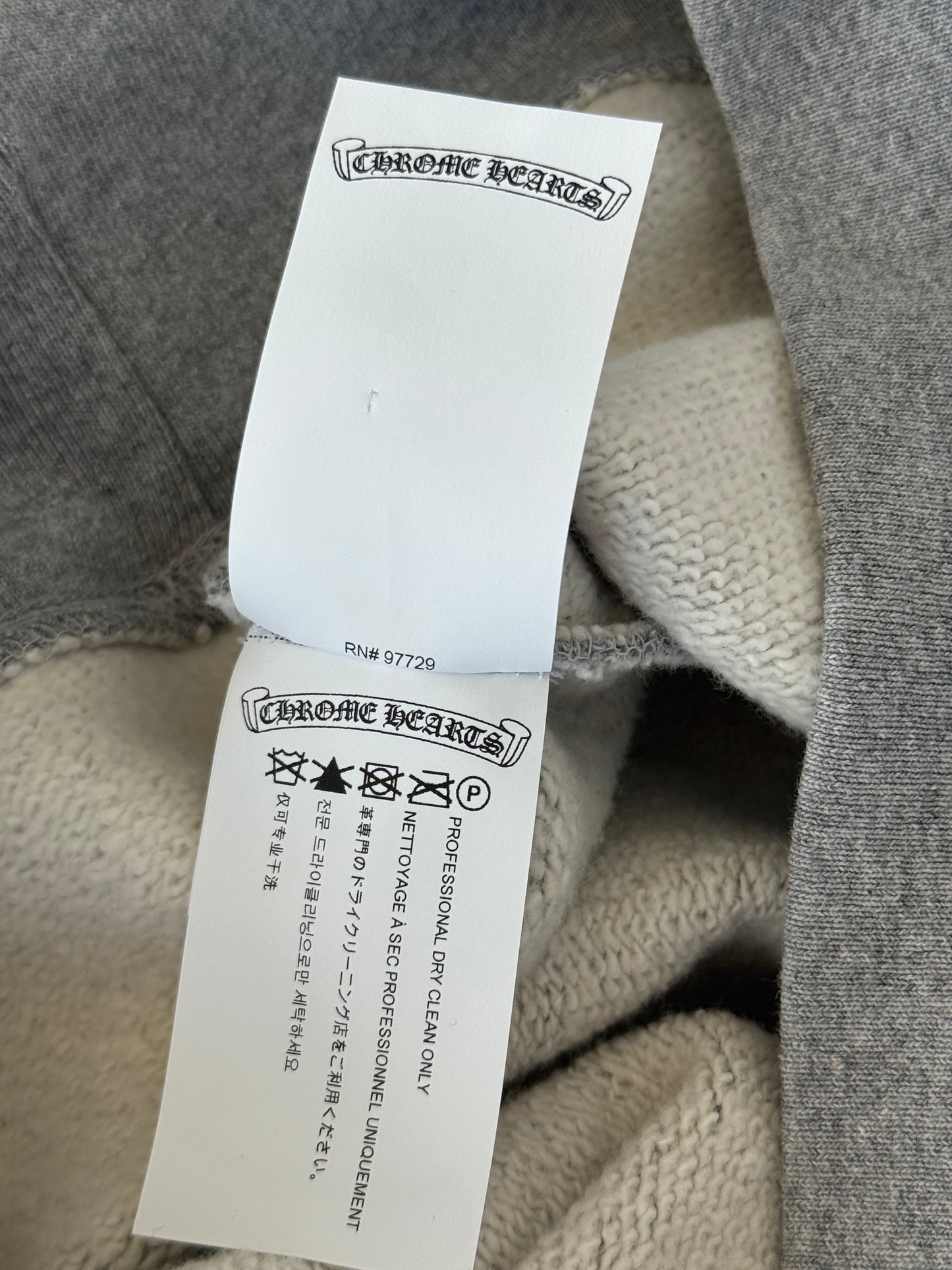 Chrome Hearts Grey & Black Triple Cross Paper Jam Quarter Zip Sweater