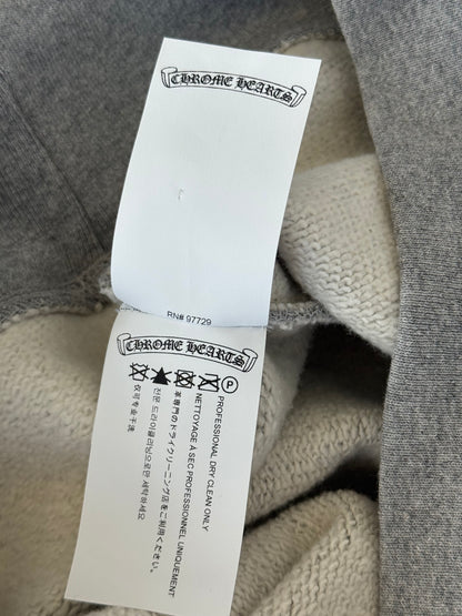 Chrome Hearts Grey & Black Triple Cross Paper Jam Quarter Zip Sweater