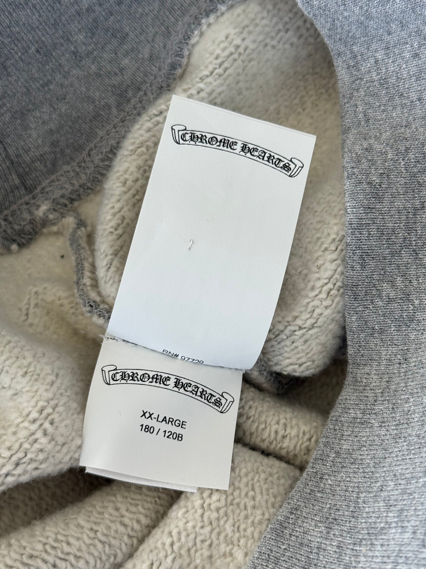 Chrome Hearts Grey & Black Triple Cross Paper Jam Quarter Zip Sweater