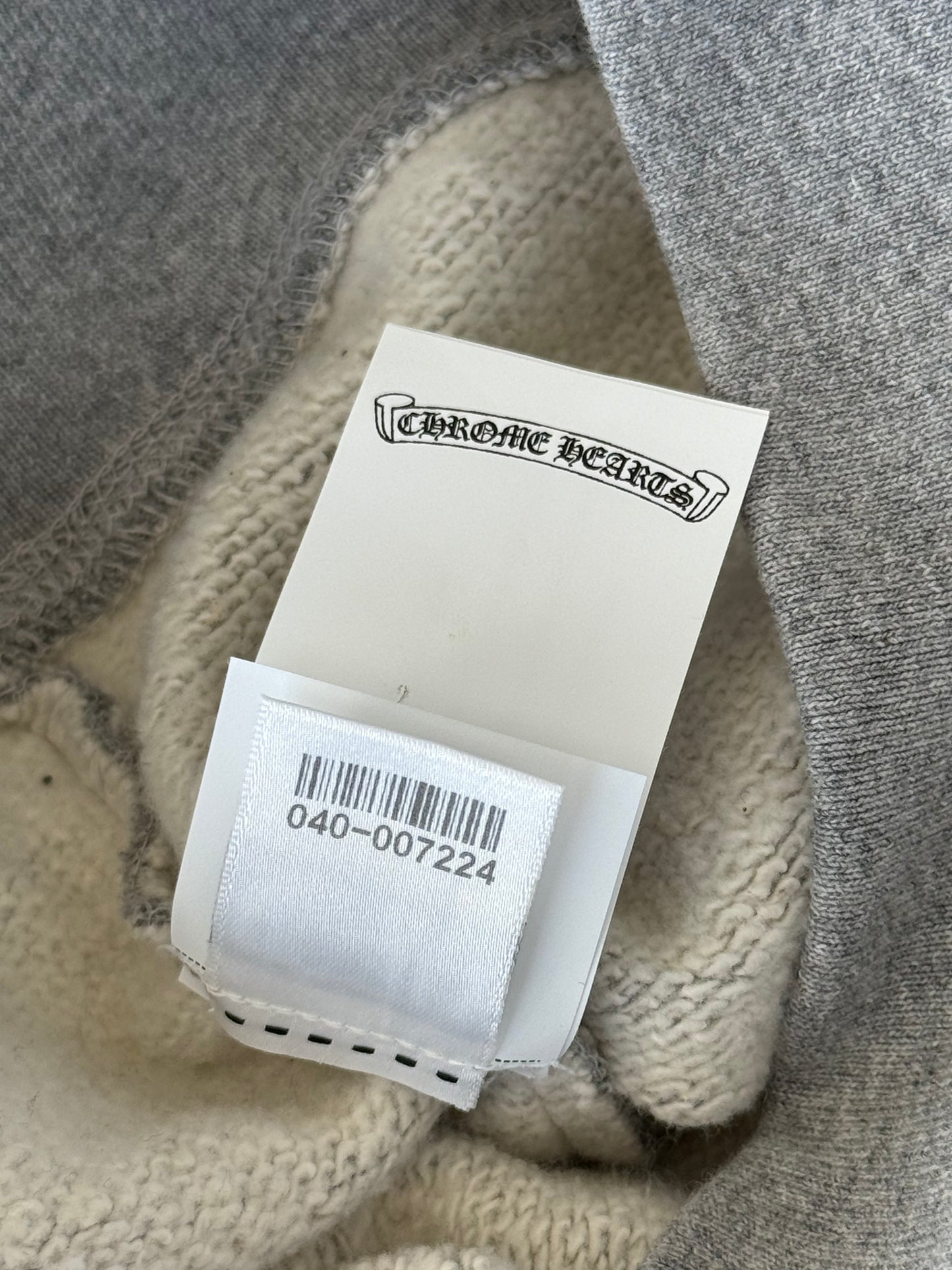 Chrome Hearts Grey & Black Triple Cross Paper Jam Quarter Zip Sweater