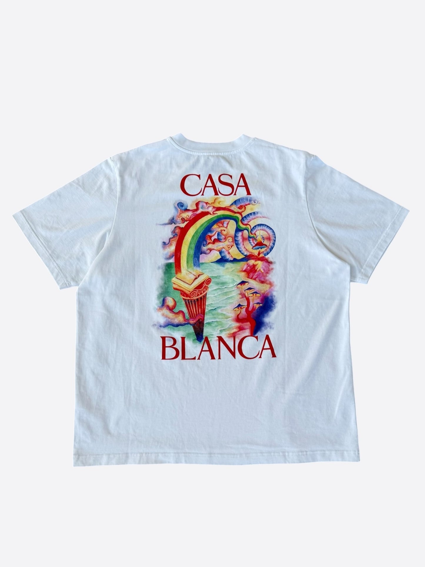 Casablanca White & Multicolor Nature Teacher Graphic T-Shirt