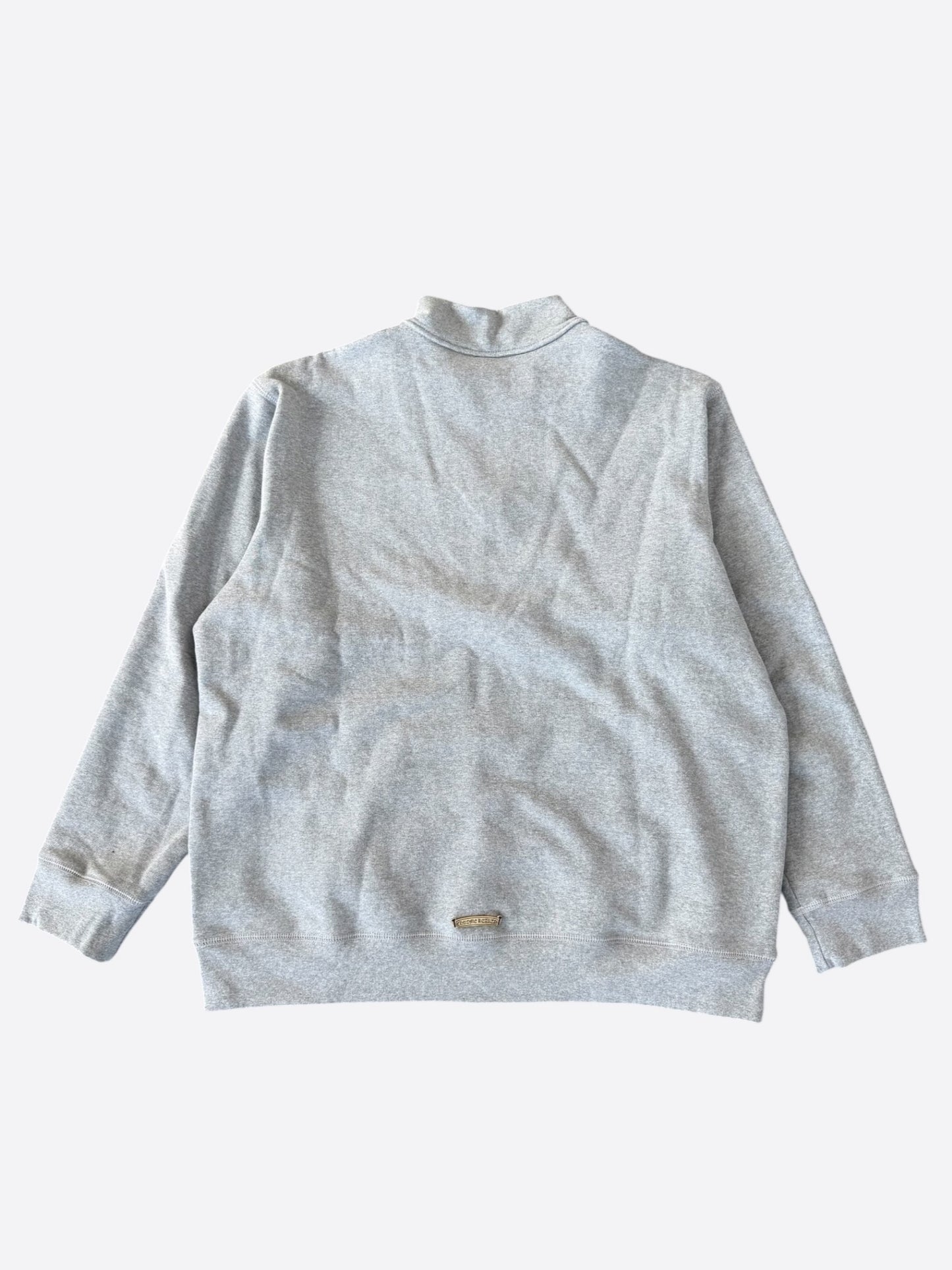 Chrome Hearts Grey & Black Triple Cross Paper Jam Quarter Zip Sweater