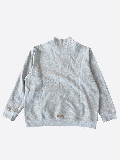 Chrome Hearts Grey & Black Triple Cross Paper Jam Quarter Zip Sweater