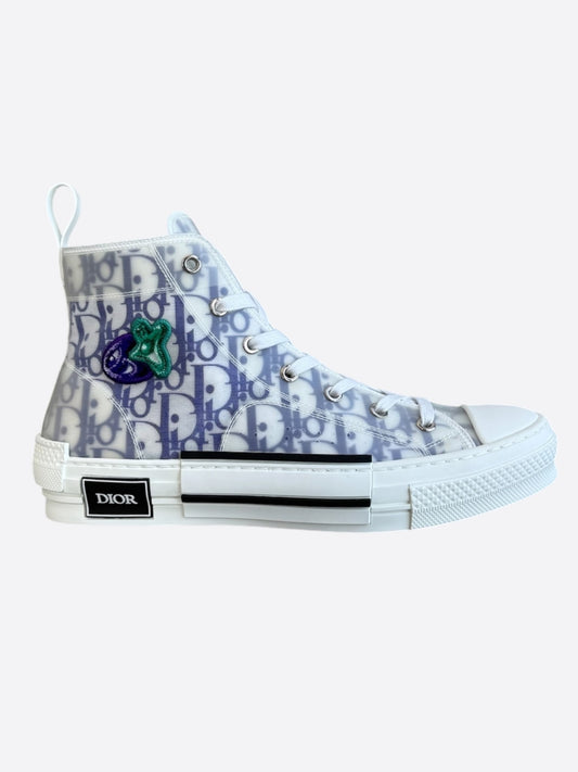 Dior Kenny Scharf White & Multicolor Oblique Faces B23 Sneakers