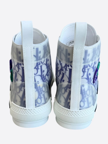 Dior Kenny Scharf White & Multicolor Oblique Faces B23 Sneakers
