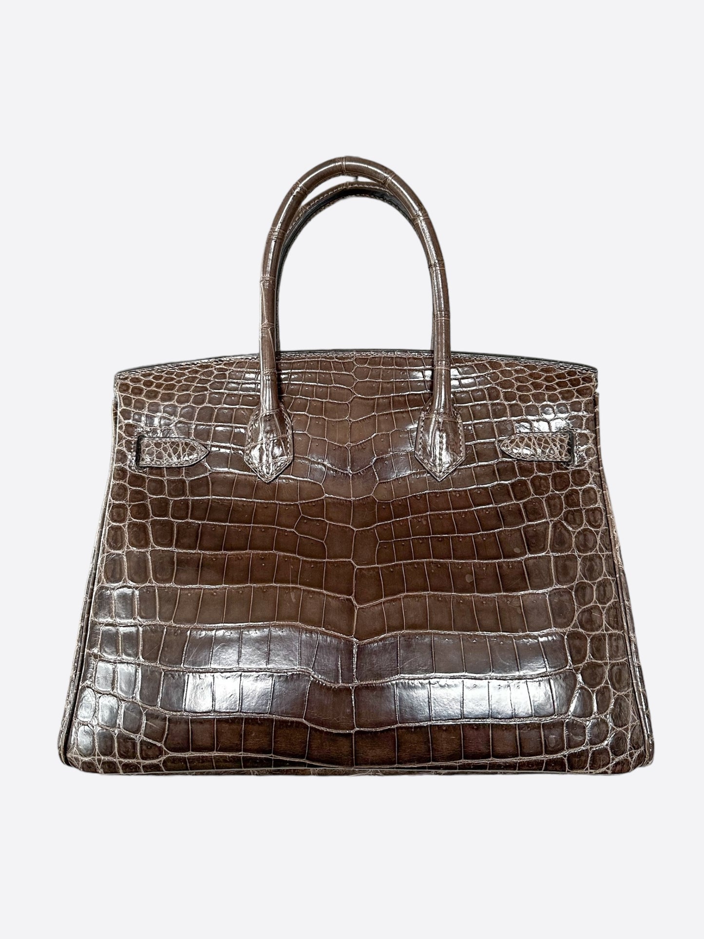 Hermes Gris Fronce Crocodile Birkin 30