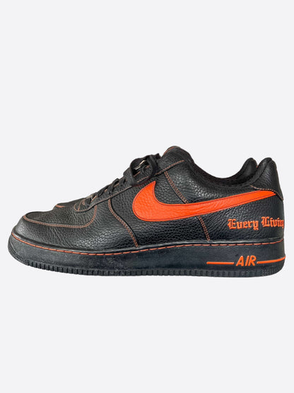 Nike Vlone Black & Orange Air Force 1s