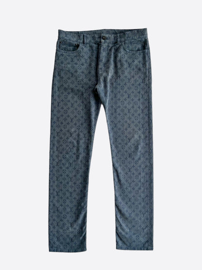 Louis Vuitton Blue Monogram Slim Jeans