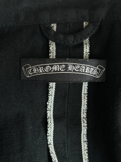 Chrome Hearts Black & White Cross Patch Denim Jacket