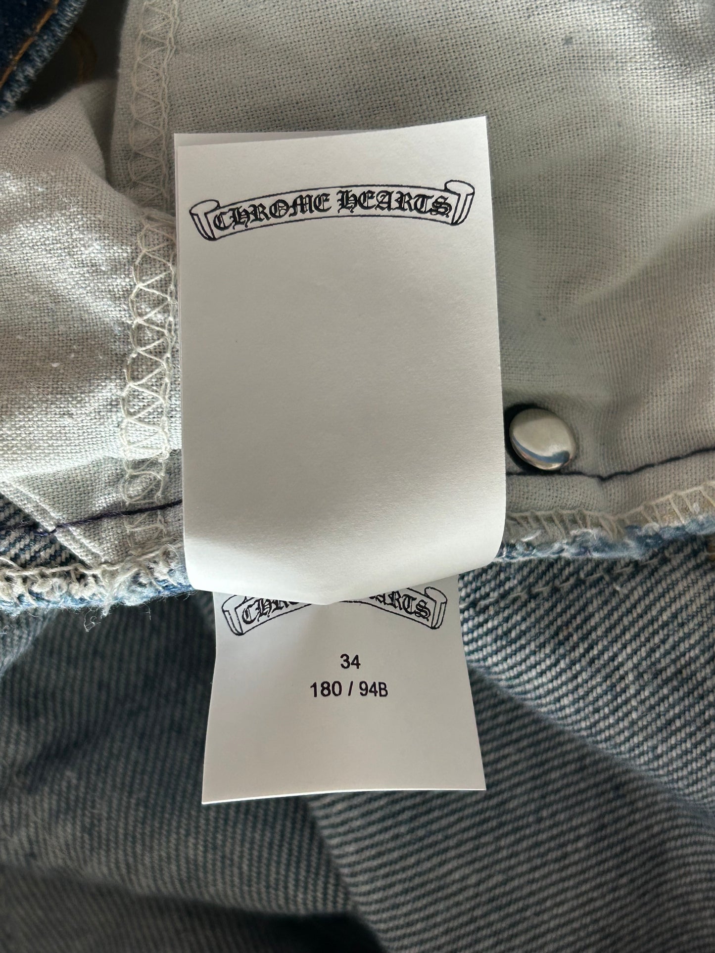 Chrome Hearts Levis Blue & Black Cross Patch Jeans