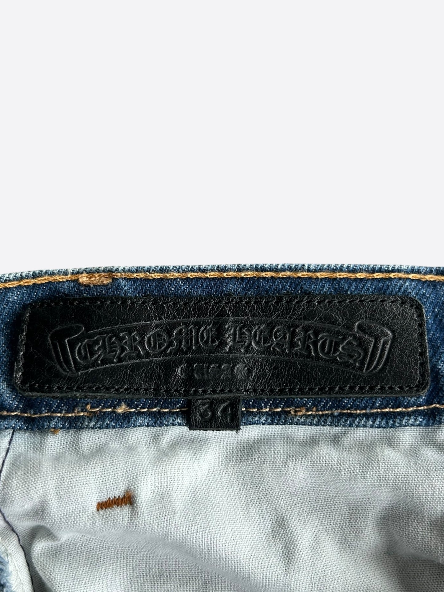 Chrome Hearts Levis Blue & Black Cross Patch Jeans
