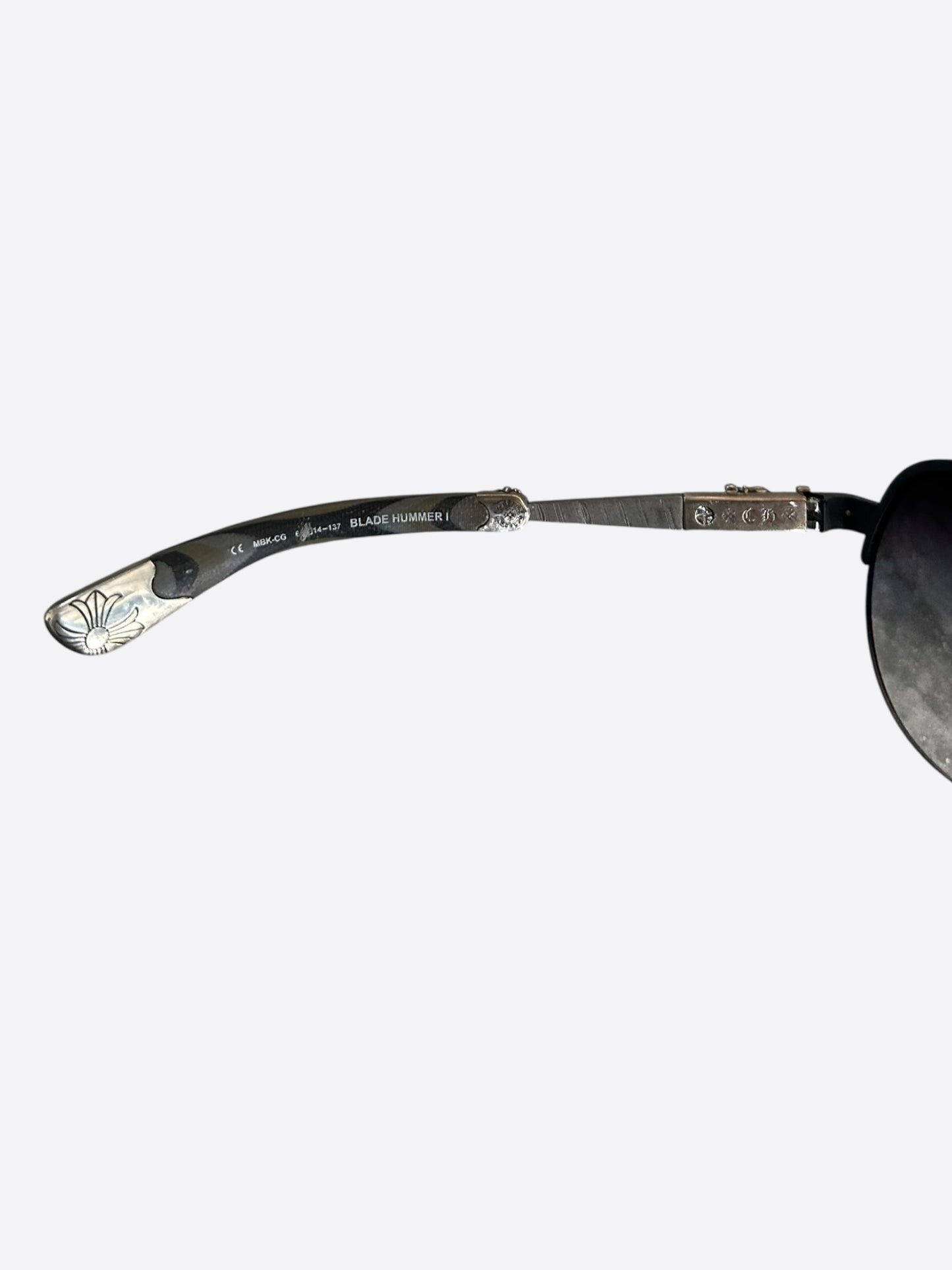 Chrome Hearts Green Camouflage & Silver Blade Hummer I Sunglasses