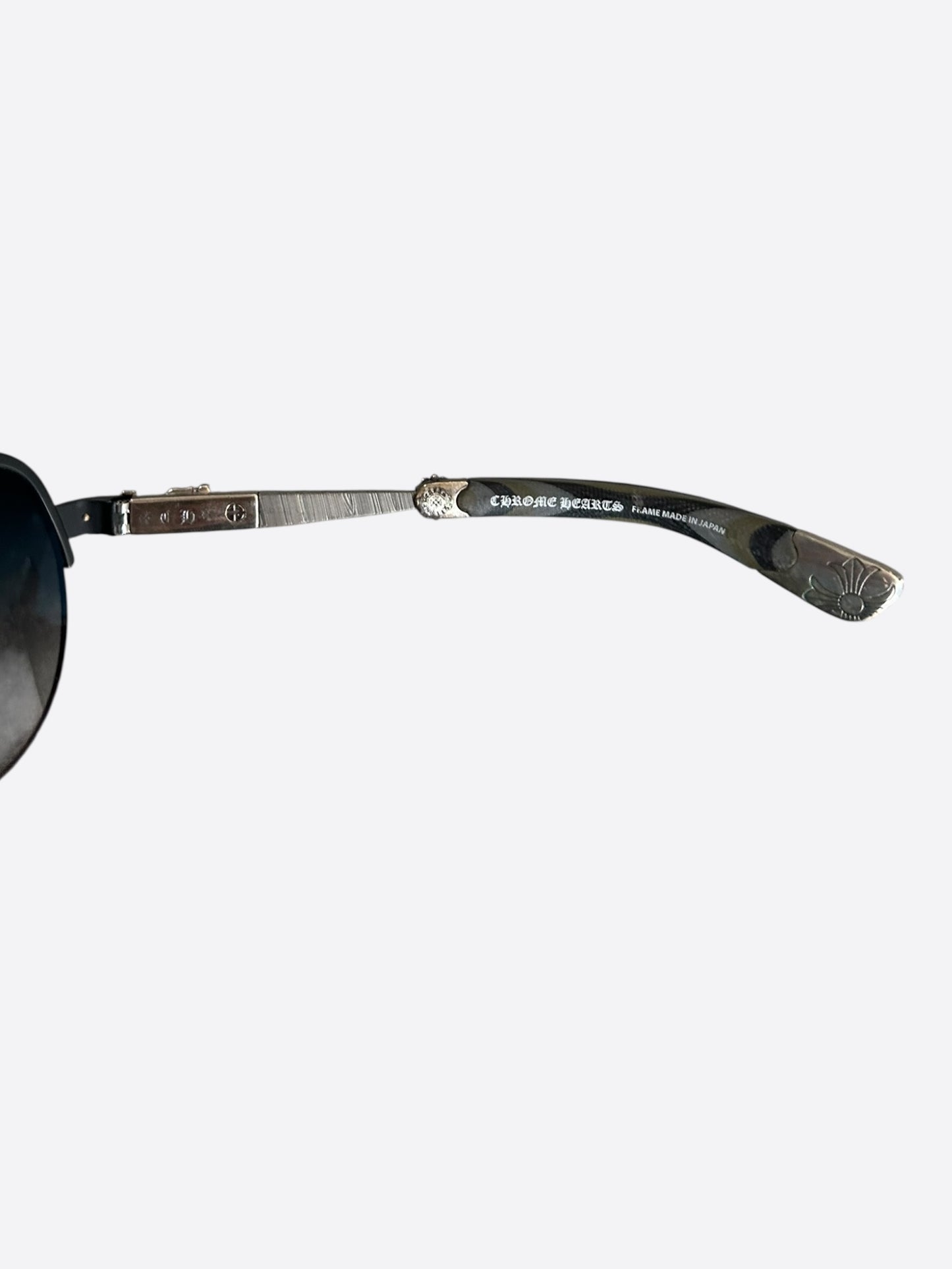 Chrome Hearts Green Camouflage & Silver Blade Hummer I Sunglasses