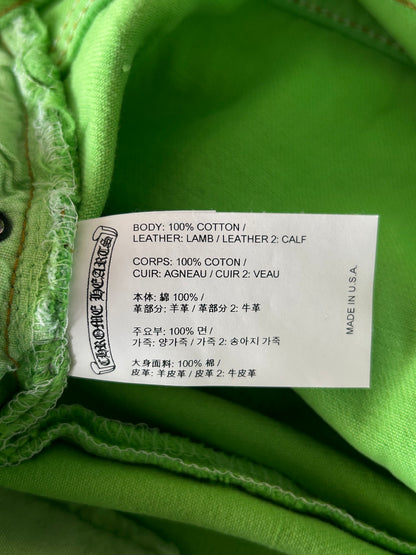 Chrome Hearts Levi's Green & Black Cross Patch Jeans