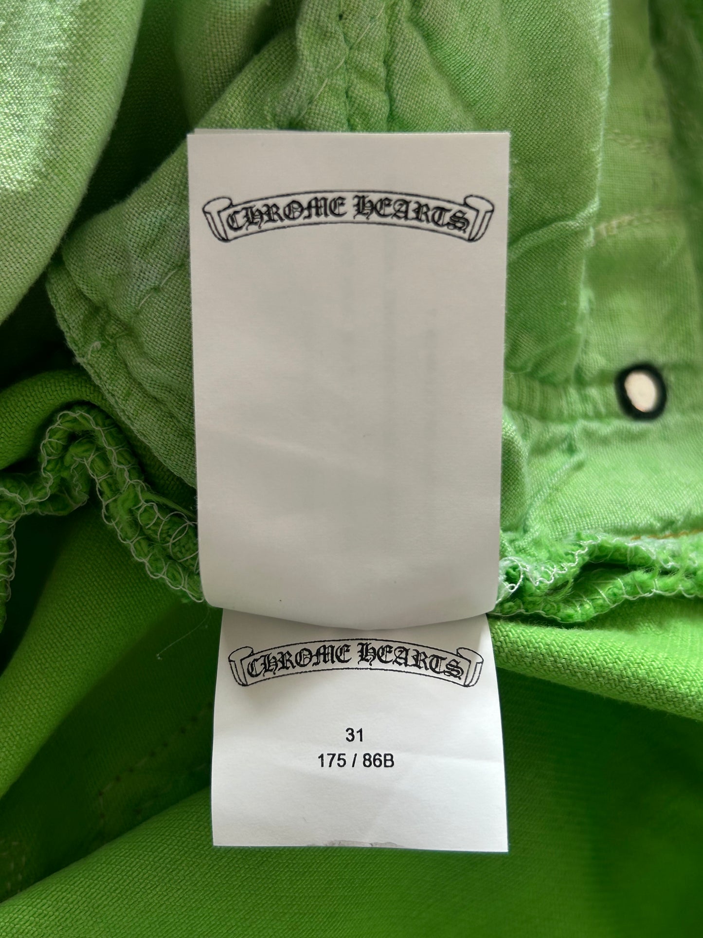 Chrome Hearts Levi's Green & Black Cross Patch Jeans