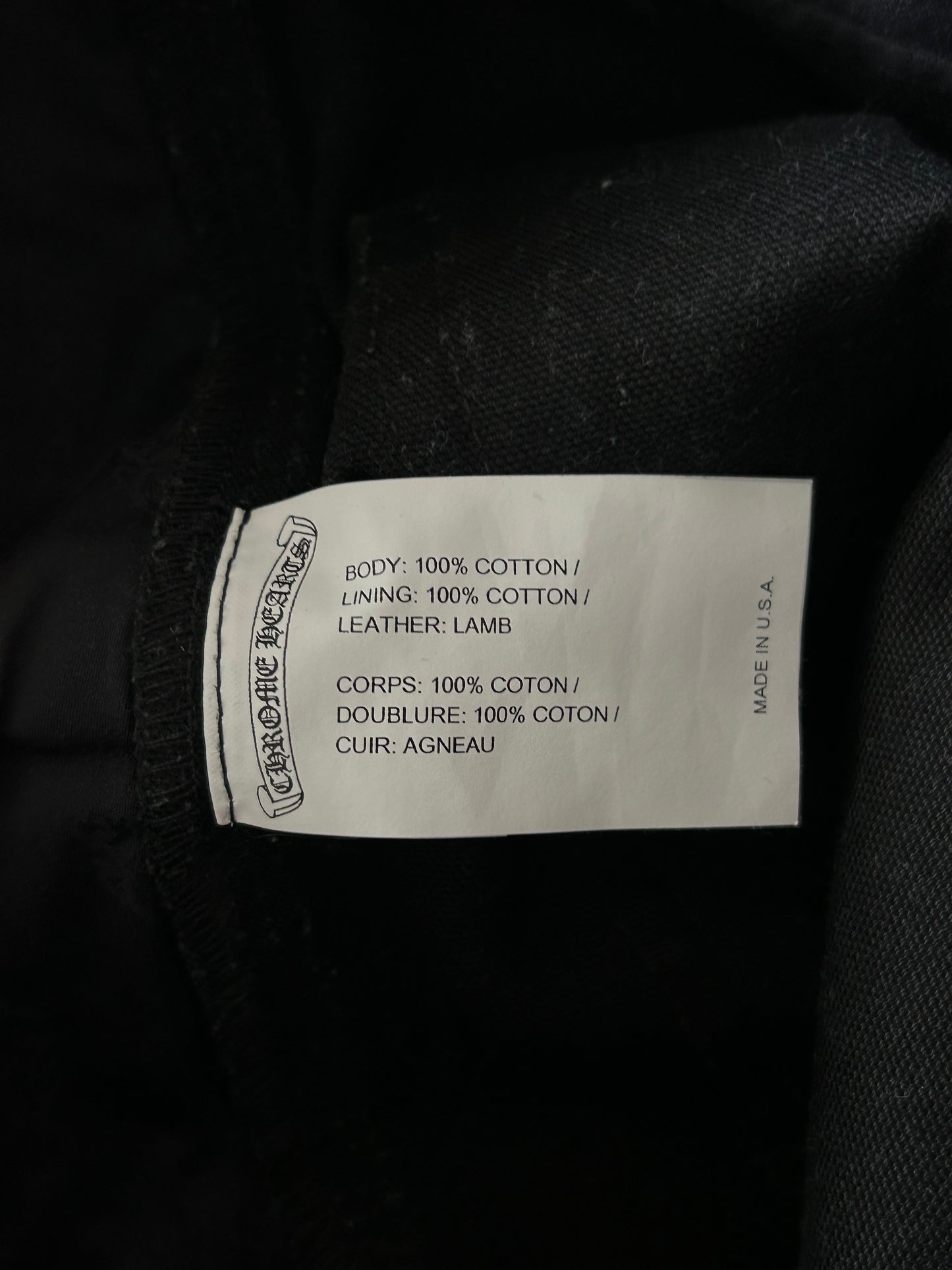 Chrome Hearts Black Cross Patch Carpenter Pants