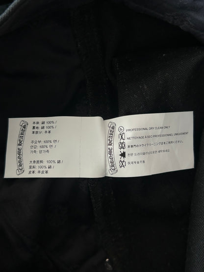 Chrome Hearts Black Cross Patch Carpenter Pants
