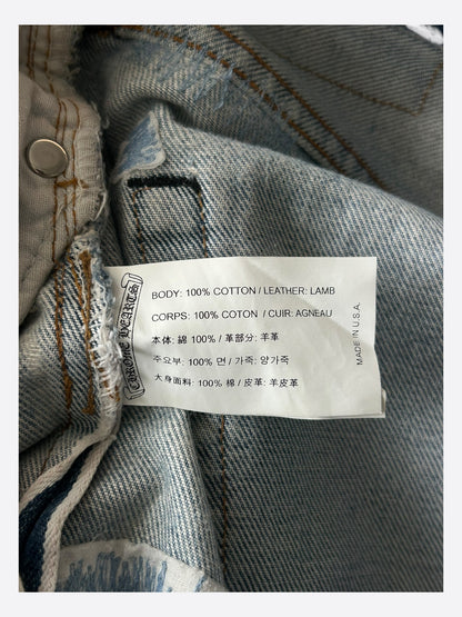 Chrome Hearts Levis Blue & Black Cross Patch Flared Jeans