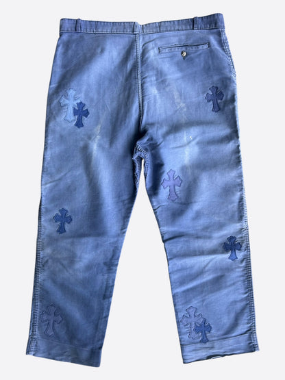 Chrome Hearts Blue Cross Patch Vintage French Work Pants