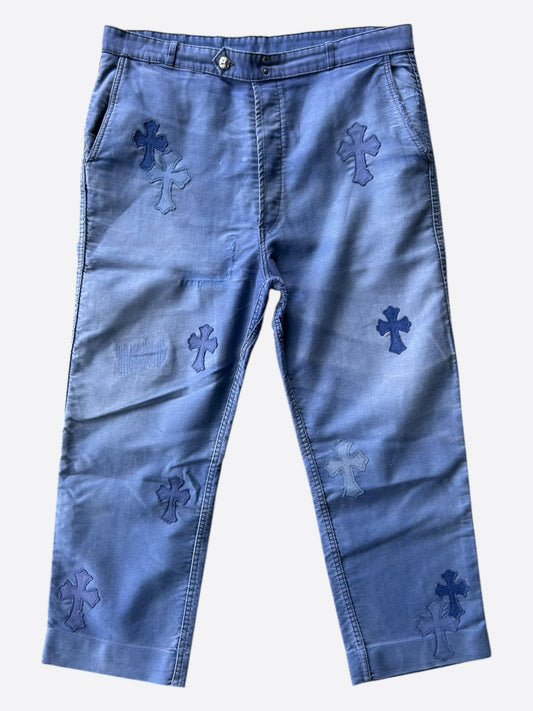 Chrome Hearts Blue Cross Patch Vintage French Work Pants