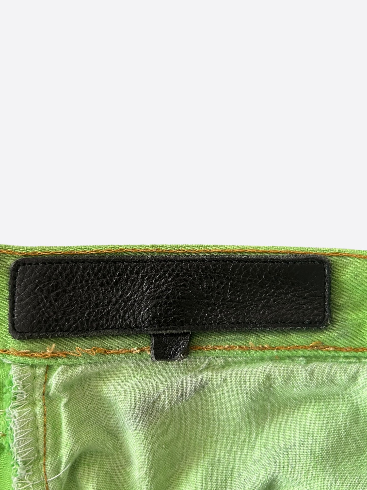 Chrome Hearts Levi's Green & Black Cross Patch Jeans