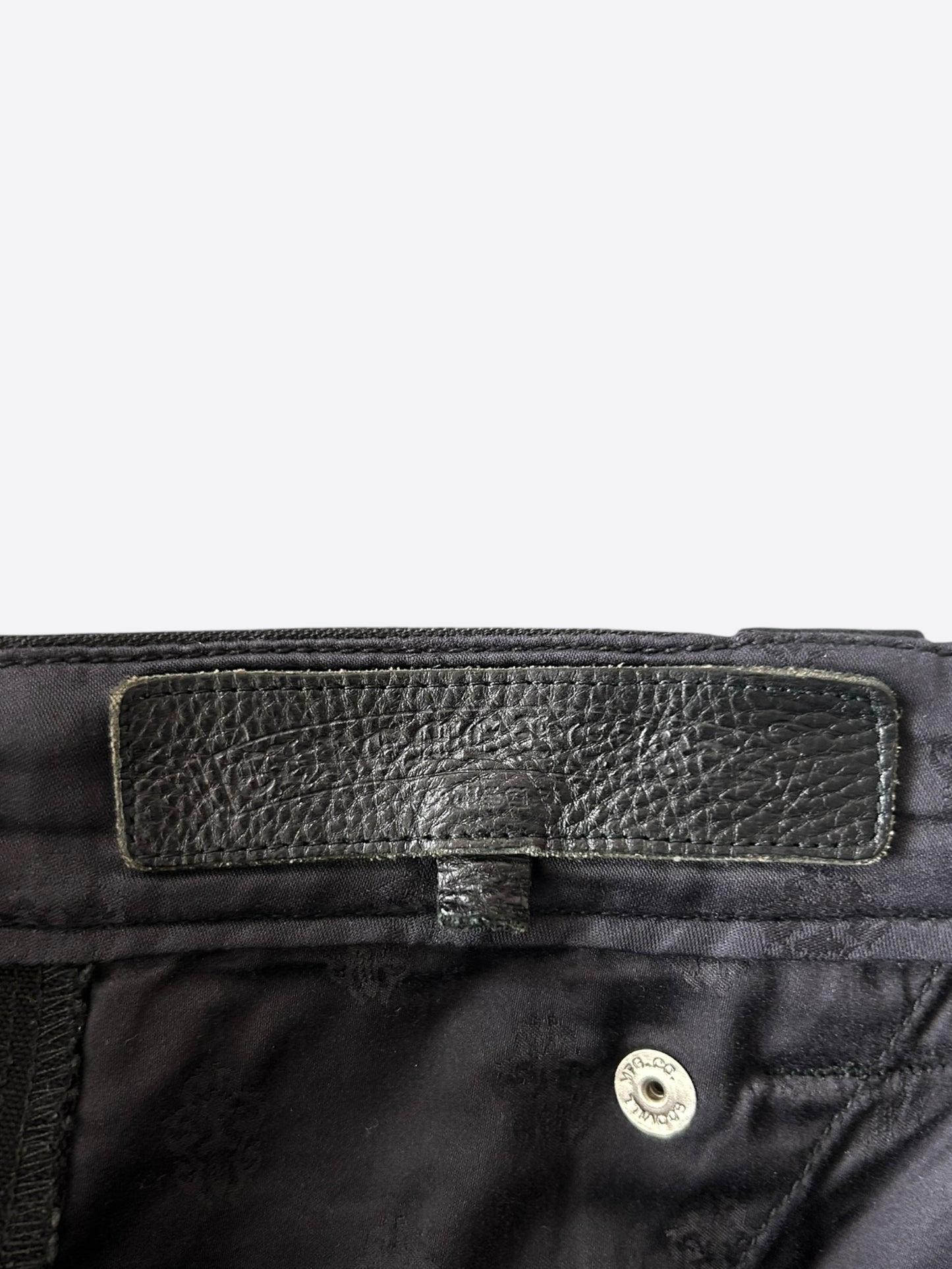 Chrome Hearts Black Cross Patch Carpenter Pants
