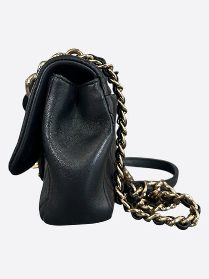 Chanel Black Quilted Lambskin Resin Chain Flap Bag