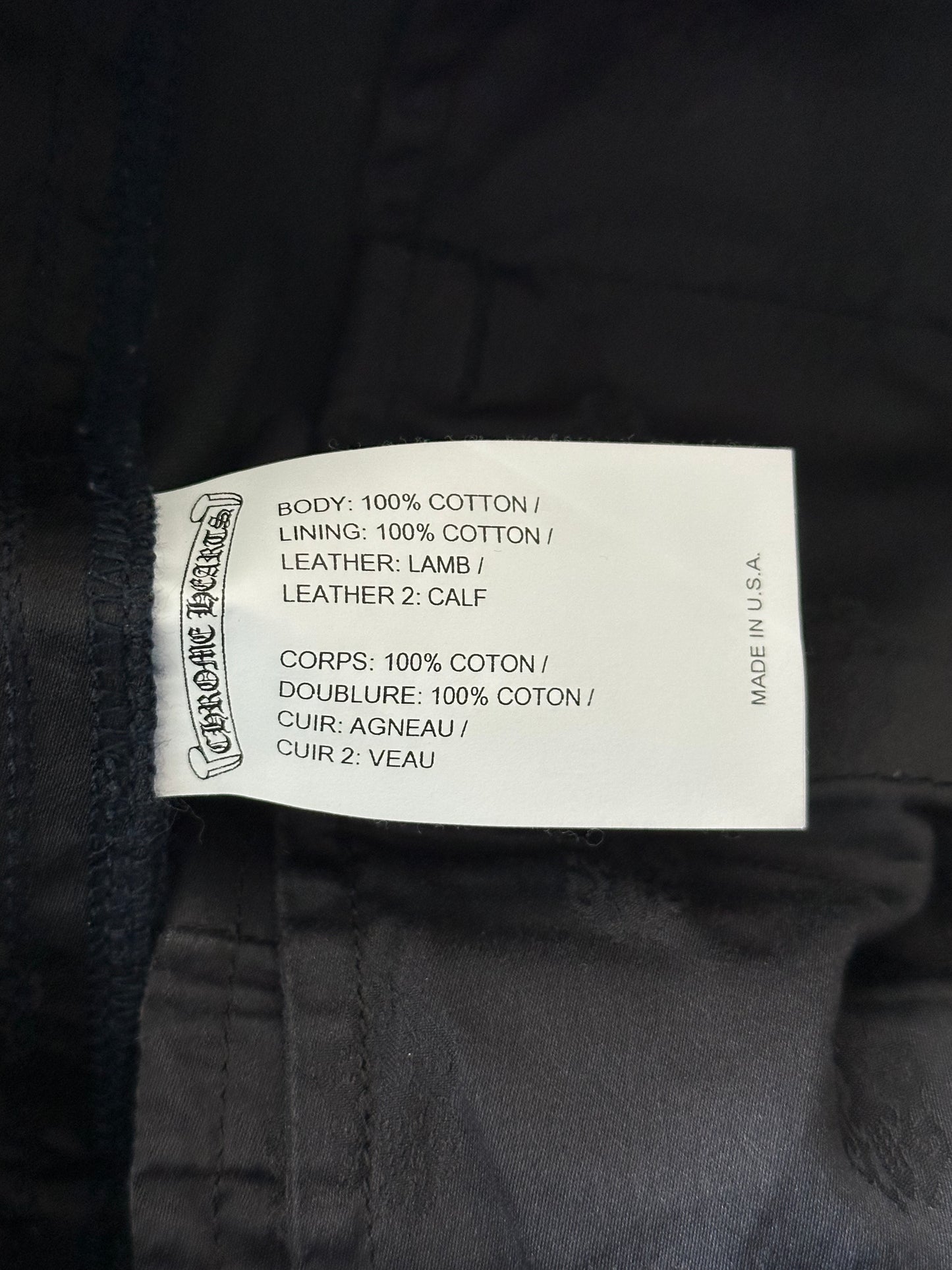 Chrome Hearts Dark Navy Multicolor Cross Patch Chino Pants