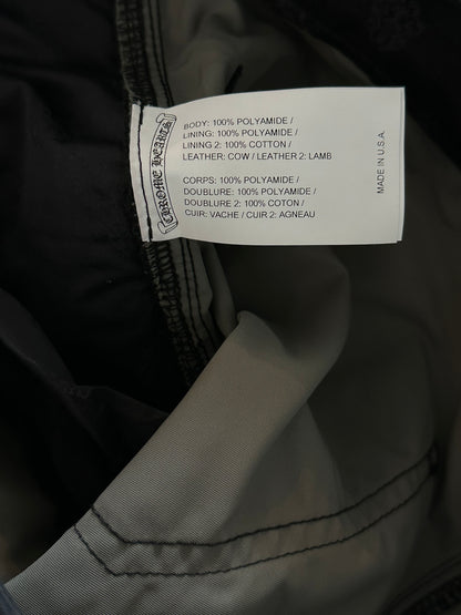 Chrome Hearts Black Nylon & Leather Carpenter Pants