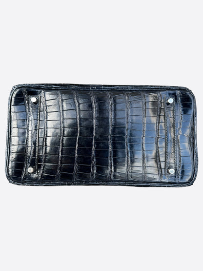 Hermes Blue Crocodile Birkin 35