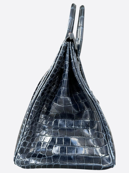 Hermes Blue Crocodile Birkin 35