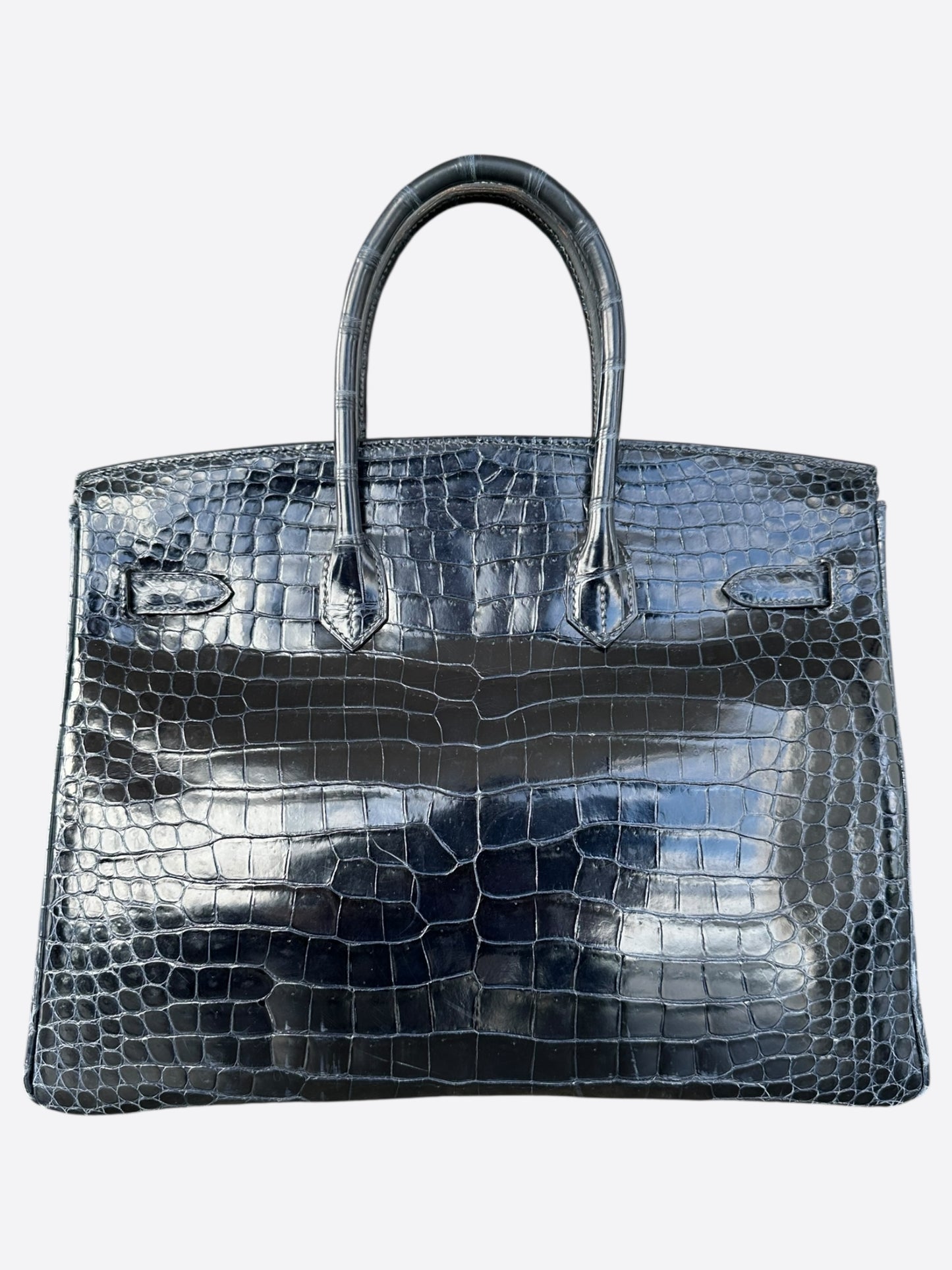 Hermes Blue Crocodile Birkin 35