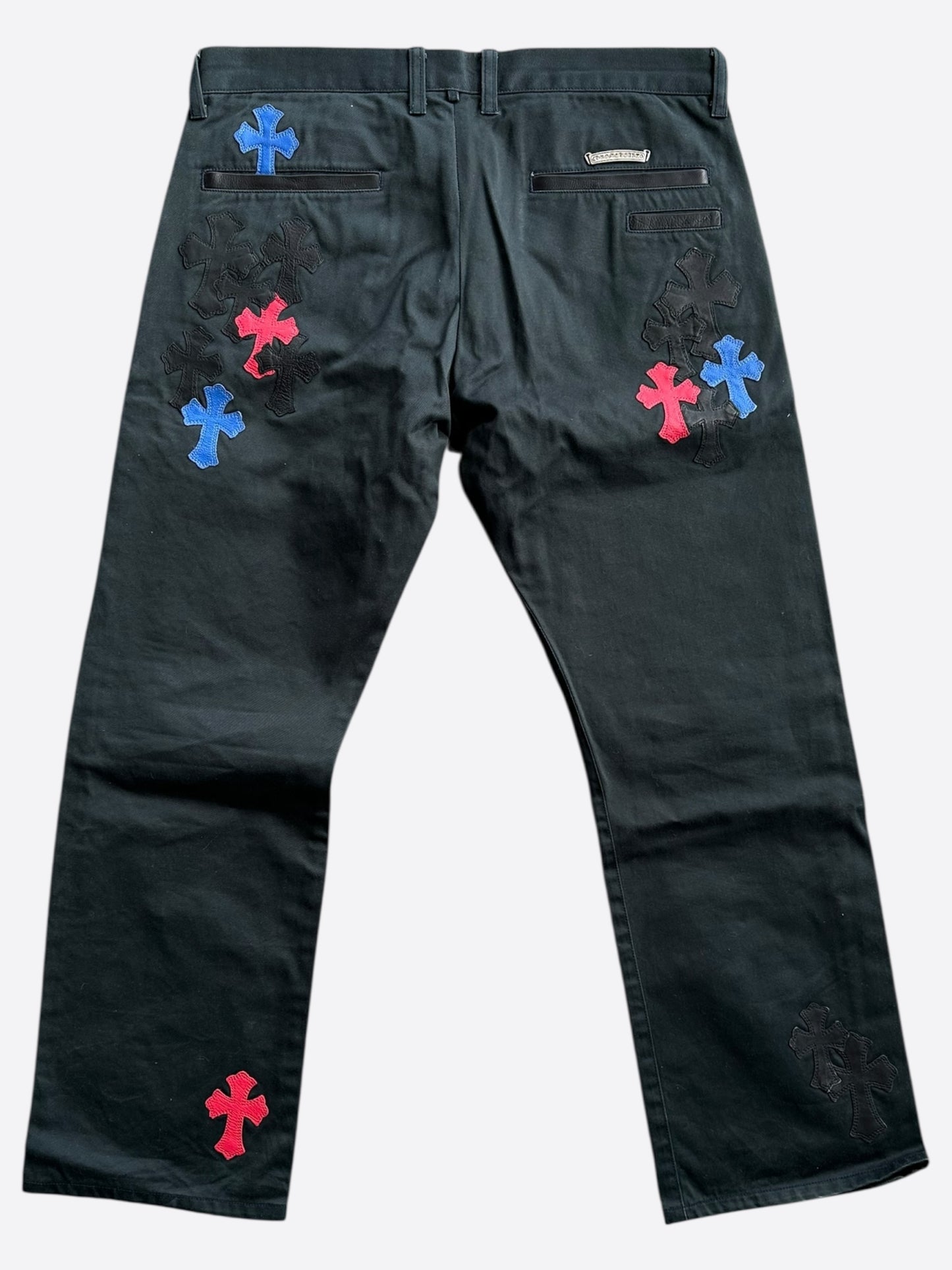 Chrome Hearts Dark Navy Multicolor Cross Patch Chino Pants