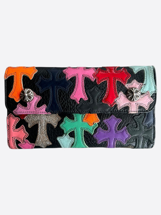 Chrome Hearts Multicolor Cross Patch Wallet