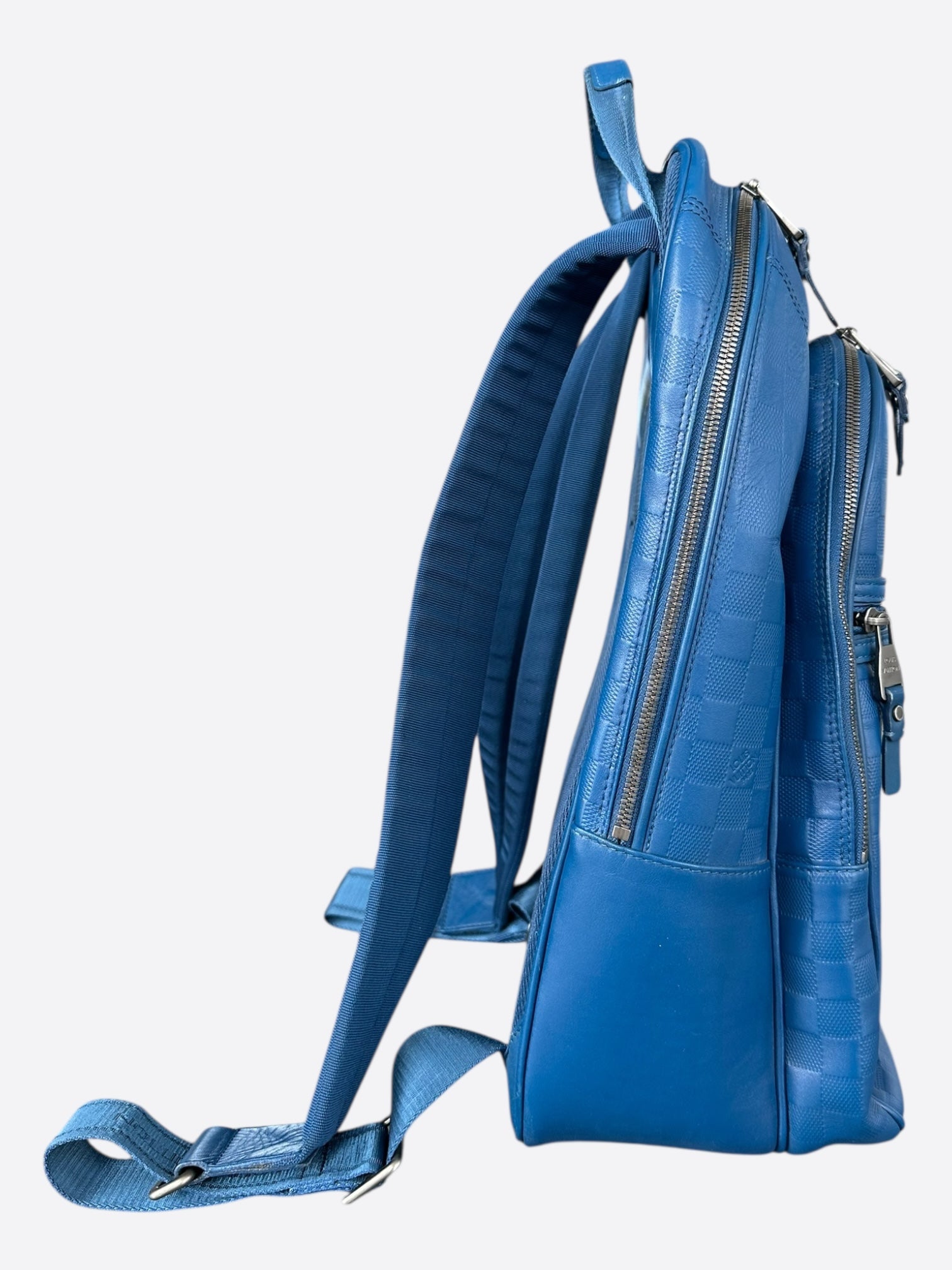 louis vuitton blue michael backpack Louis Vuitton Blue Infini Damier Michael Backpack