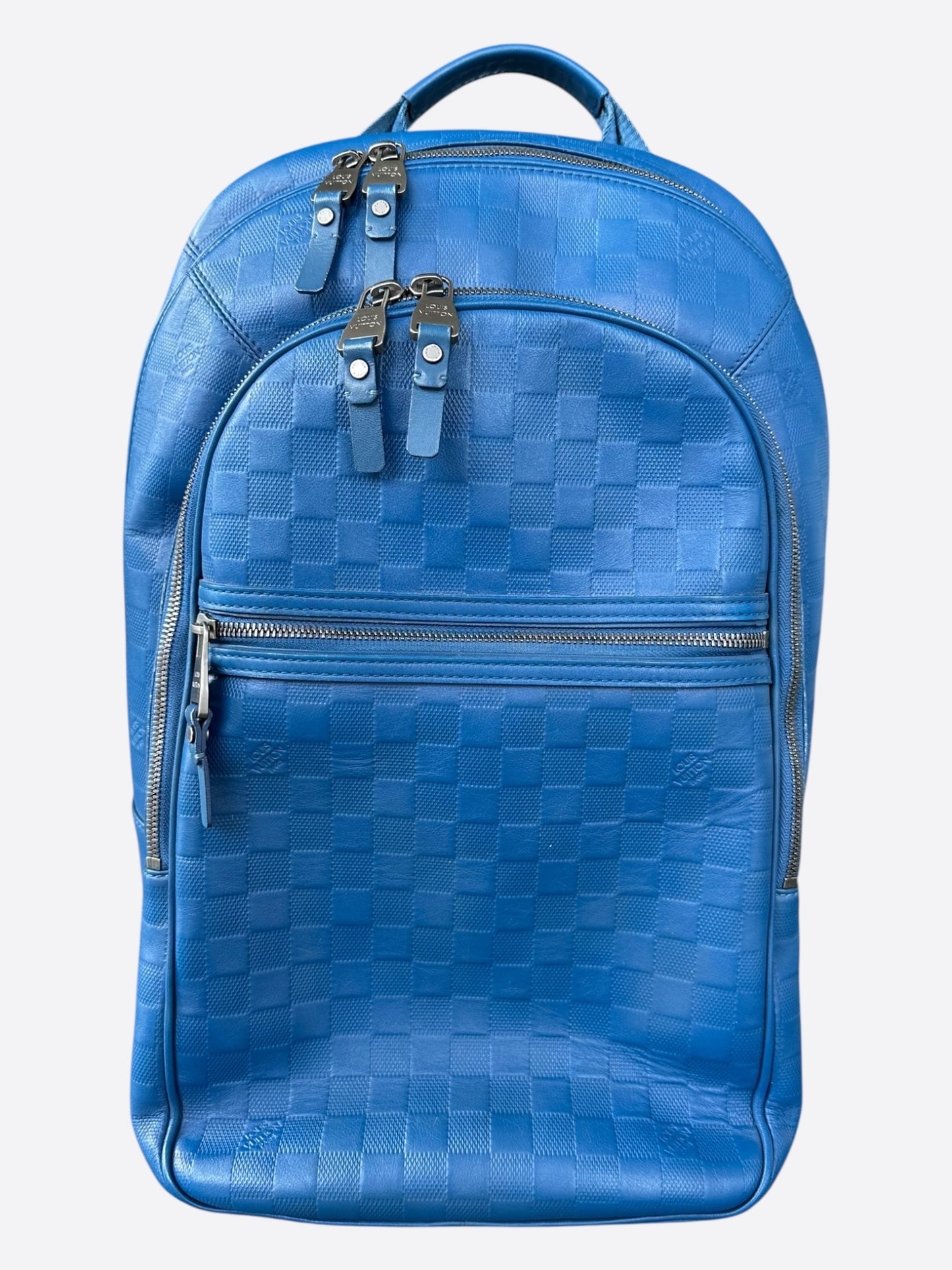 louis vuitton backpack michael damier infini Louis Vuitton Blue Infini Damier Michael Backpack – Savonches