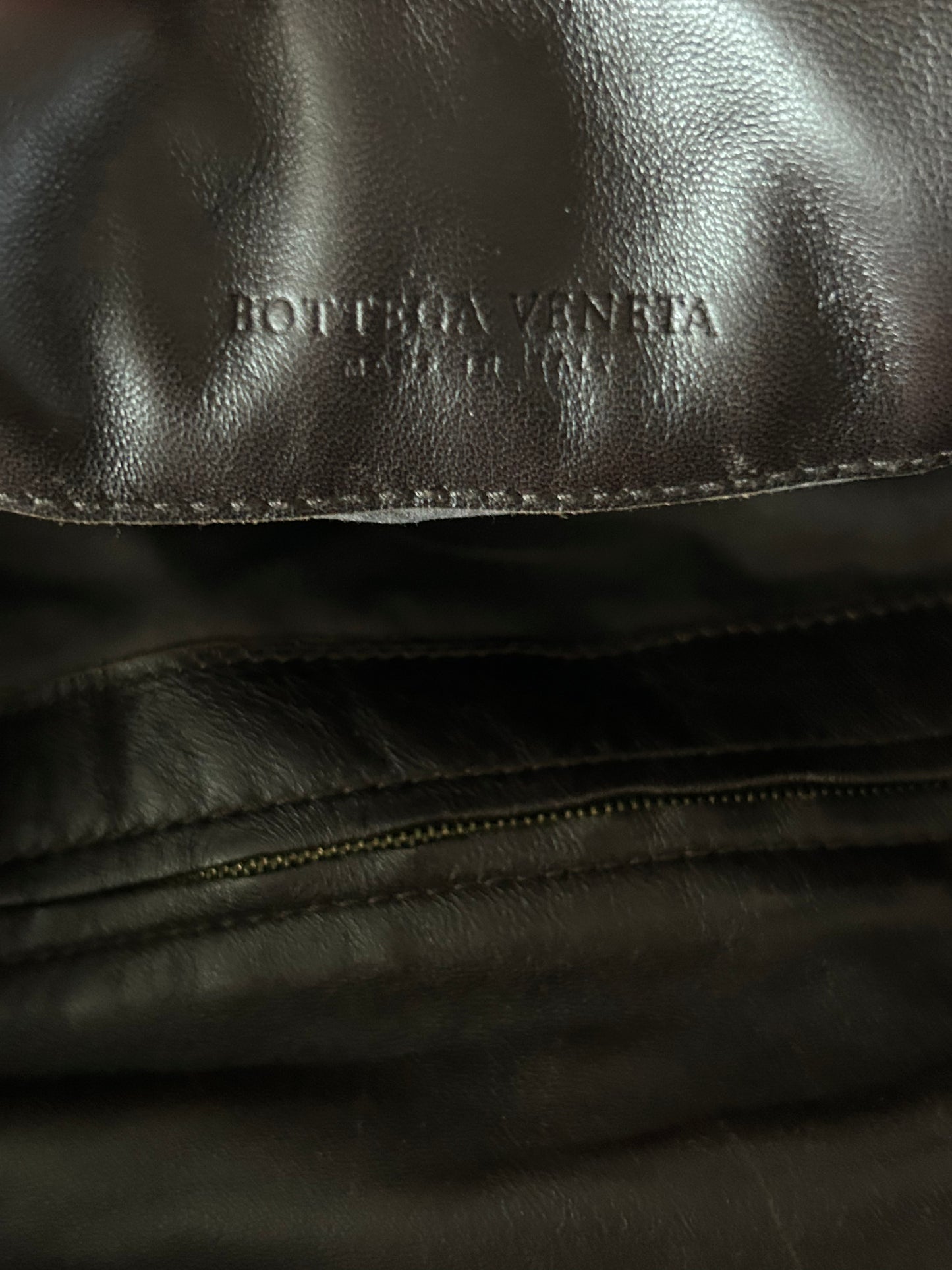 Bottega Veneta Brown Intrecciato Messenger Bag
