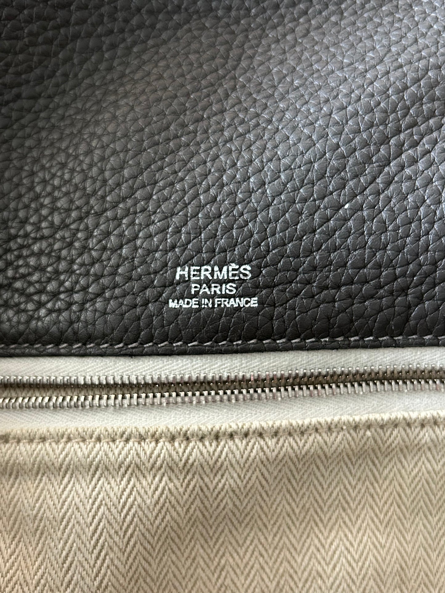 Hermes Black Taurillon Clemence Messenger Bag