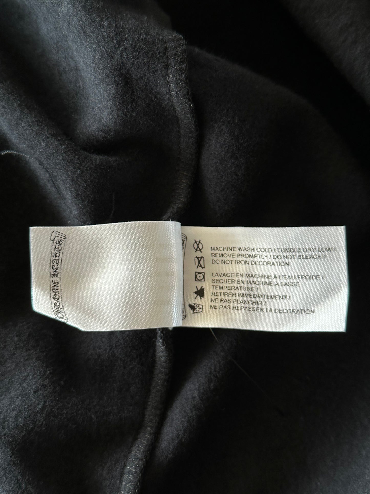 Chrome Hearts Script Logo Zip Up Hoodie