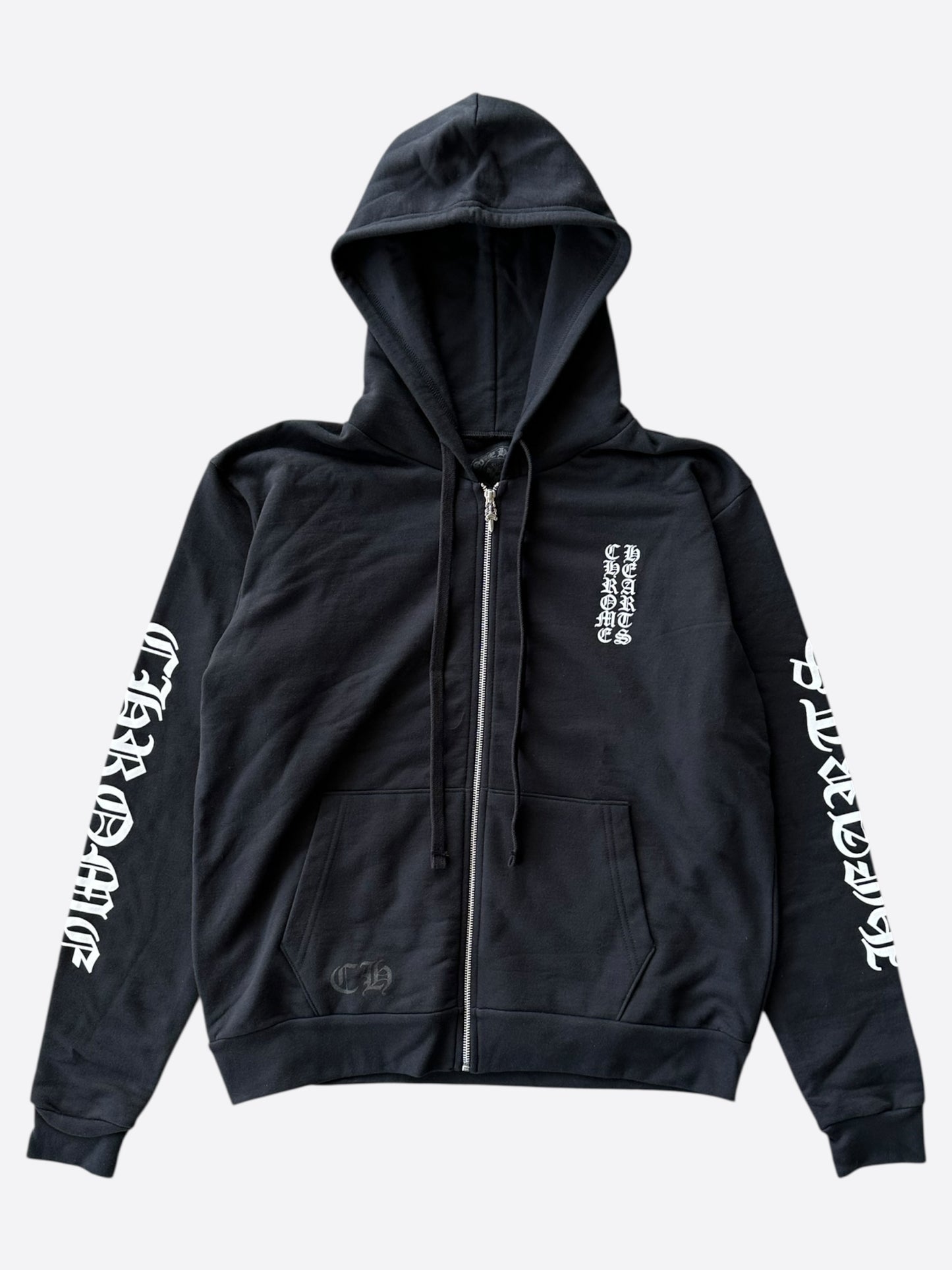 Chrome Hearts Script Logo Zip Up Hoodie
