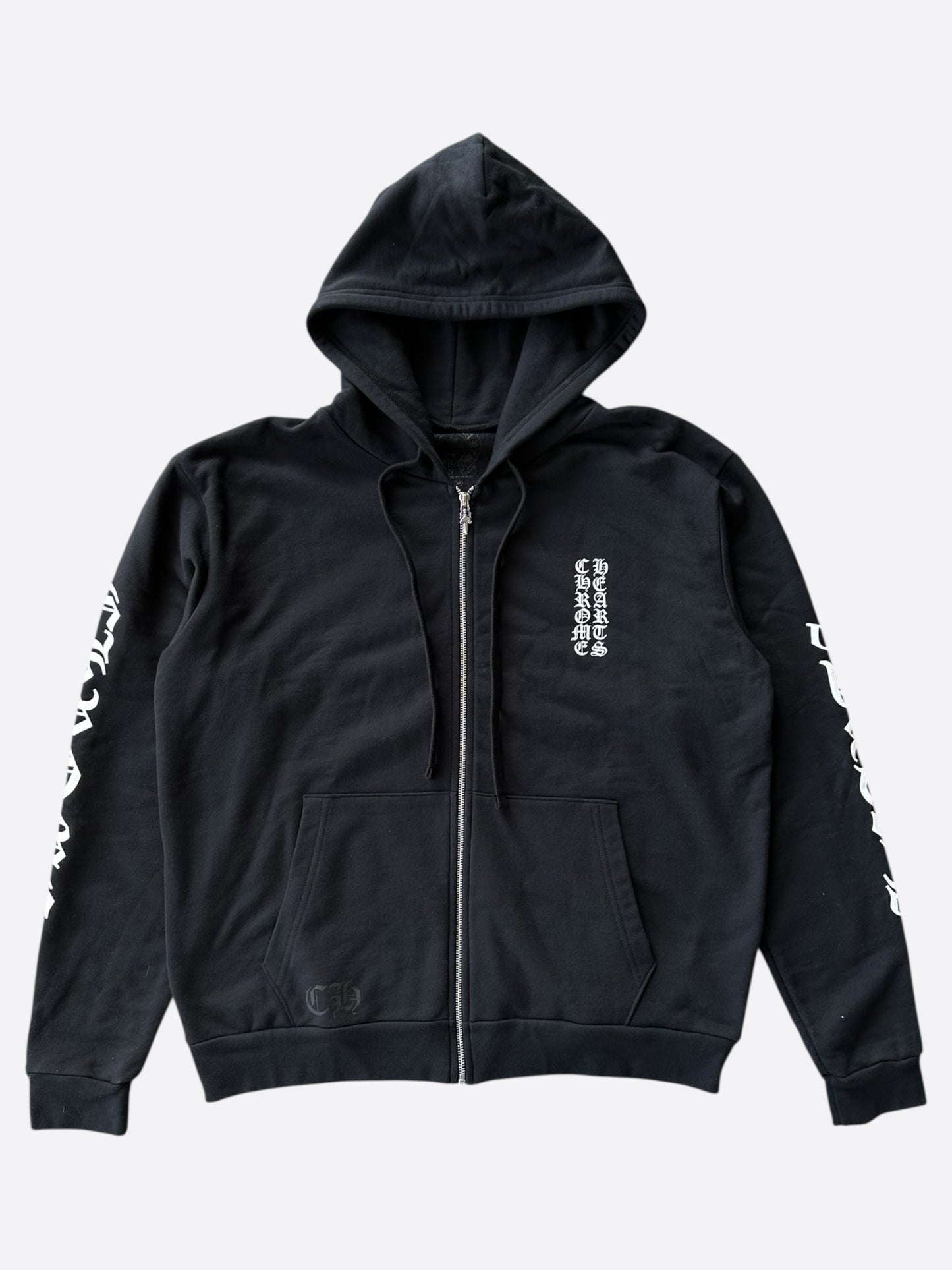 Chrome Hearts Script Logo Zip Up Hoodie